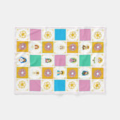 Marian Cute Saint Quilt Square Fleece Deken (Voorkant (Horizontaal))