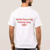 Marian Fencing kamp 2005 T-shirt (Achterkant)