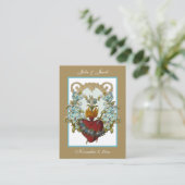 Marian katholieke bruiloft voor de Heilige Kaart Visitekaartje (Staand voorkant)