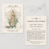 Marian katholieke bruiloft voor de Heilige Kaart Visitekaartje (Voorkant / Achterkant)