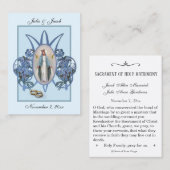 Marian katholieke bruiloft voor de Heilige Kaart Visitekaartje (Voorkant / Achterkant)