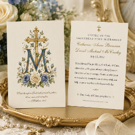 Marian katholieke huwelijksgebed Geschenk Visitekaartje