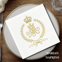 Marian kroon monogram in goud katholiek