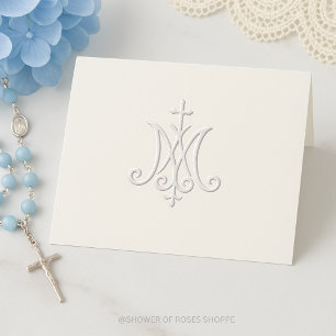 Marian Monogram katholieke briefkaart