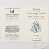 Marian Monogram Latijnse Mis Huwelijksprogramma (Voorkant)