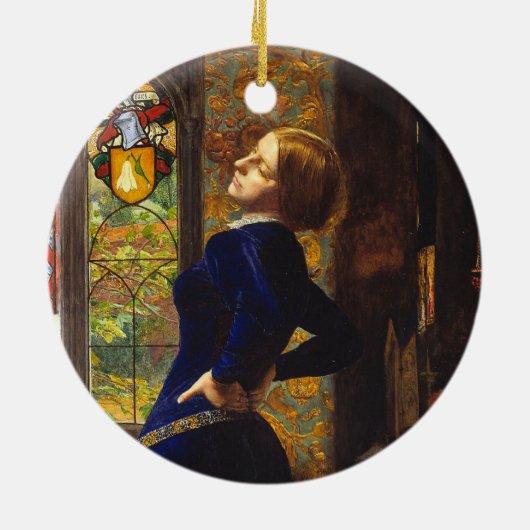 Mariana, c. 1851 van Sir John Everett Millais Keramisch Ornament (Achterkant)