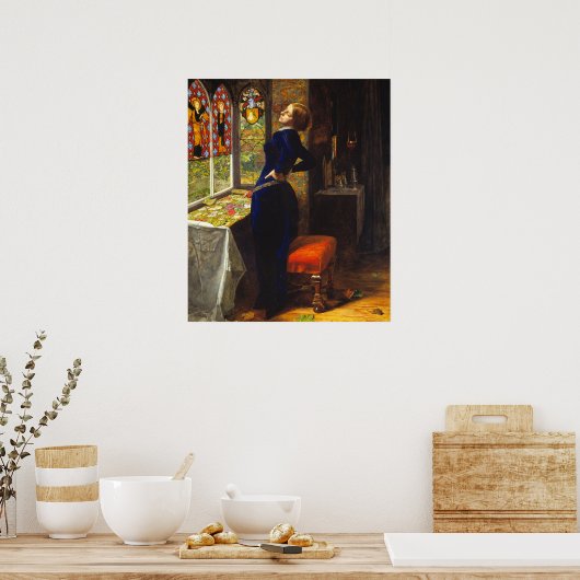Mariana, c. 1851 van Sir John Everett Millais Poster (Keuken)