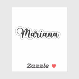 Mariana Naam - Handgeschreven kalligrafie Sticker