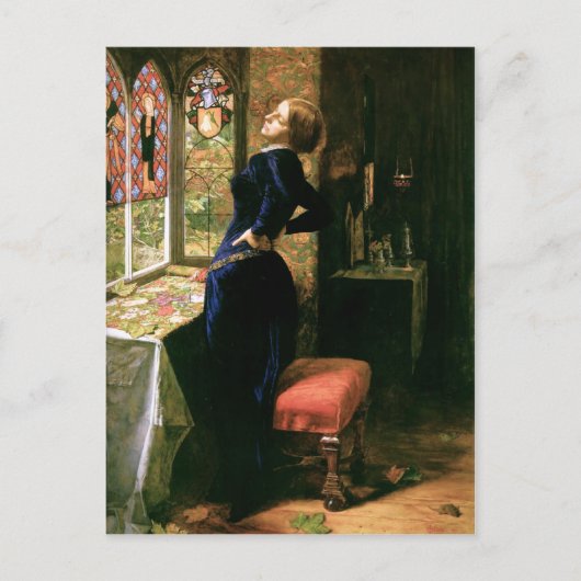 Mariana op het raam briefkaart (Voorkant)