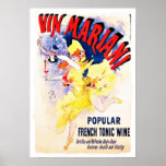 "Mariani Wine"  Franse Art-deco Ad. Poster<br><div class="desc">Een Frans poster van "Mariani Wine", een populaire Franse tonische wijn, uit 1894 door Jules Chéret, die de levendige geest van de Belle Époque weergeeft! (Prachtig Era-Victoriaans Era) digitaal herontworpen en gerestaureerd naar goeddunken van de kunstenaar. Perfect voor uw huiswanddecor. Lijst het en dit zou een mooie retro-stijl kamerdecoratie maken...</div>