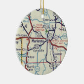 Marianna Florida  Map Keramisch Ornament (Rechts)