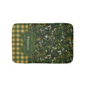 Marianne Dark Daisy Floral Plaid Badmat (Voorkant)