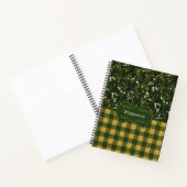 Marianne Dark Daisy Floral Plaid Deluxe Notitieboek (Binnen)