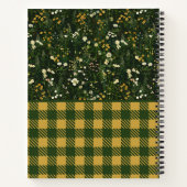 Marianne Dark Daisy Floral Plaid Deluxe Notitieboek (Achterkant)