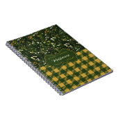 Marianne Dark Daisy Floral Plaid Notitieboek (Rechterzijde)