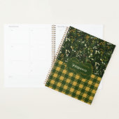 Marianne Dark Daisy Floral Plaid Planner (Display)