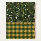 Marianne Dark Daisy Floral Plaid Planner (Achterkant)