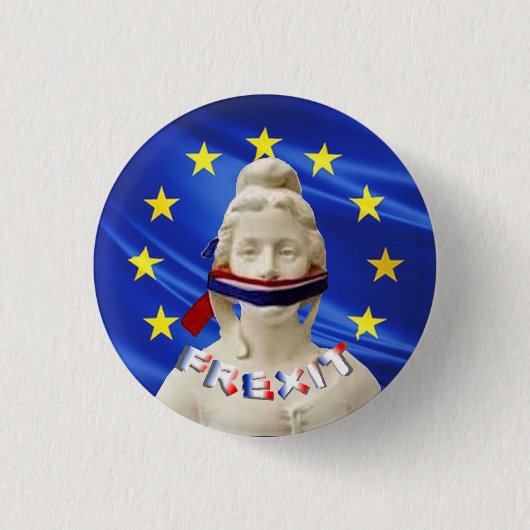 marianne frexit ronde button 3,2 cm (Voorkant)