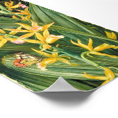 Marianne North - An Orchid en Butterflies Poster (Hoek)