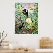 Marianne North - Honeyflower en Honeysuckers Poster (Keuken)