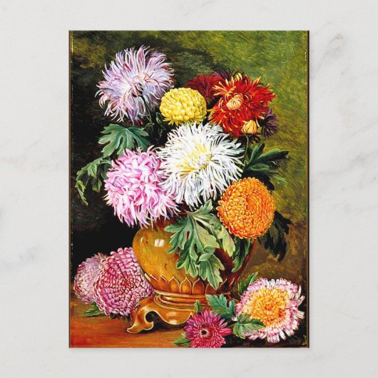 Marianne North - Japanse chrysanten Briefkaart (Voorkant)