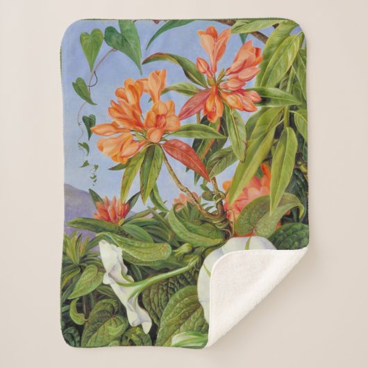 Marianne North - Javan Rhododendrum Sherpa Deken (Voorkant)