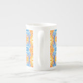 Marianne Orange and Blue Mosaic Mug Porselein Kop (Achterkant)