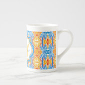 Marianne Orange and Blue Mosaic Mug Porselein Kop (Rechts)