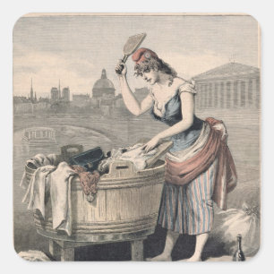 Marianne the Queen of the Washerwomen Vierkante Sticker