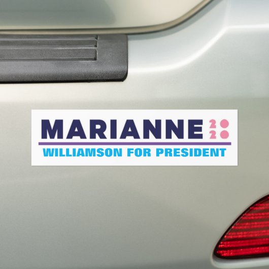 Marianne Williamson voor President 2020 Bumpersticker (Op auto)