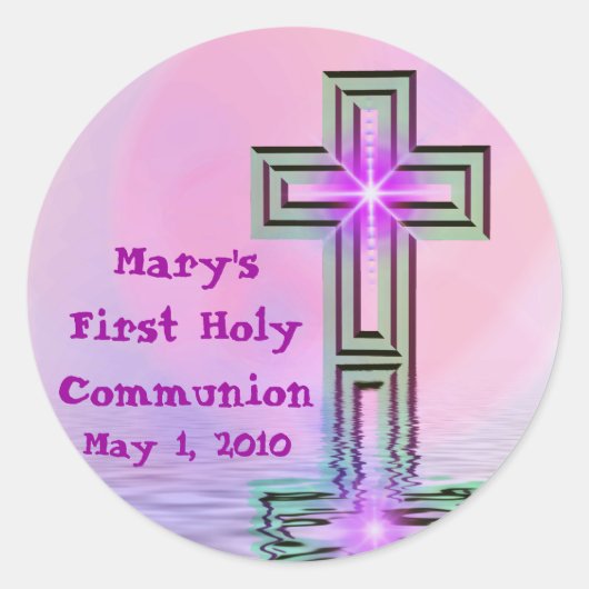 Maria's eerste heilige communie Stickers (Voorkant)