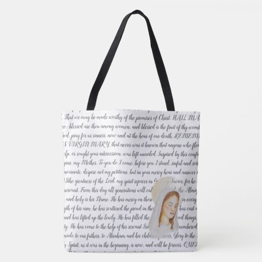 Maria's Gebed - Groot Tote Bag (Voorkant)