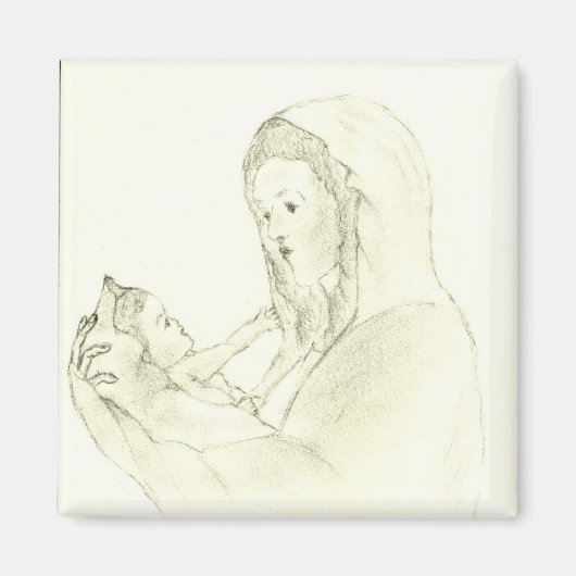 Maria's kleine kindmagneet magneet (Voorkant)