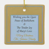 Maria's Mantel & Kind met Kerst Keramisch Ornament (Achterkant)