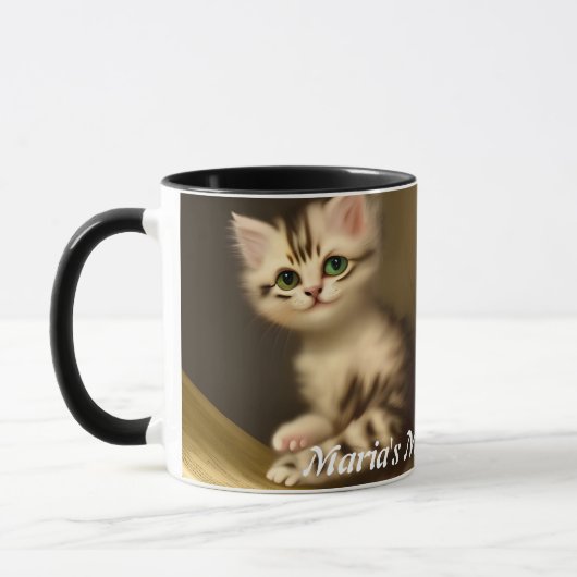 Maria's Morning Coffee Gepersonaliseerde Mok (Links)