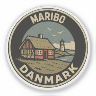 Maribo, Denemarken Danmark Sticker