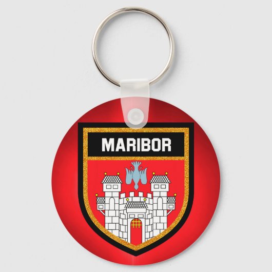 Maribor Flag Sleutelhanger (Voorkant)