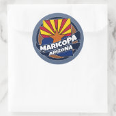Maricopa Arizona vlag barstte rond stickers (Tas)
