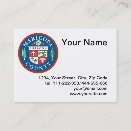 Maricopa County Visitekaartje (Voorkant)