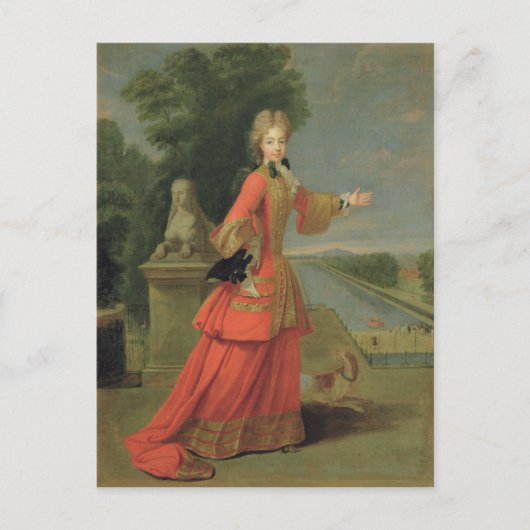 Marie-Adelaide de Savoie in de jachtpers Briefkaart (Voorkant)