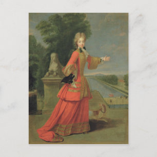 Marie-Adelaide de Savoie in de jachtpers Briefkaart