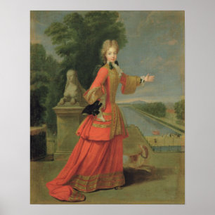 Marie-Adelaide de Savoie in de jachtpers Poster
