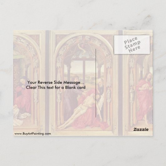Marie Altar Triptych van Rogier van Der Weyden Briefkaart (Achterkant)