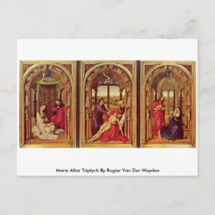 Marie Altar Triptych van Rogier van Der Weyden Briefkaart