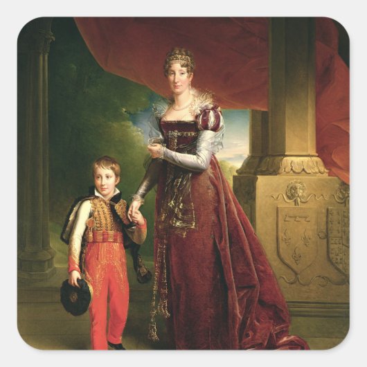 Marie Amelie de Bourbon Vierkante Sticker (Voorkant)