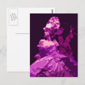 Marie Antionette - paars Briefkaart (Voorkant / Achterkant)