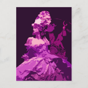 Marie Antionette - paars Briefkaart