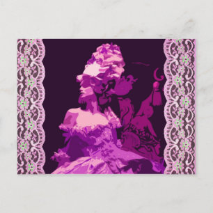 Marie Antionette - paars Briefkaart