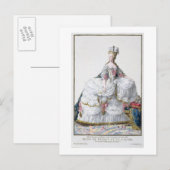Marie Antoinette (1752-93) van 'Receuil des Estam' Briefkaart (Voorkant / Achterkant)