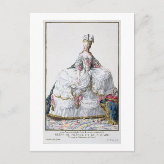 Marie Antoinette (1752-93) van 'Receuil des Estam' Briefkaart (Voorkant)